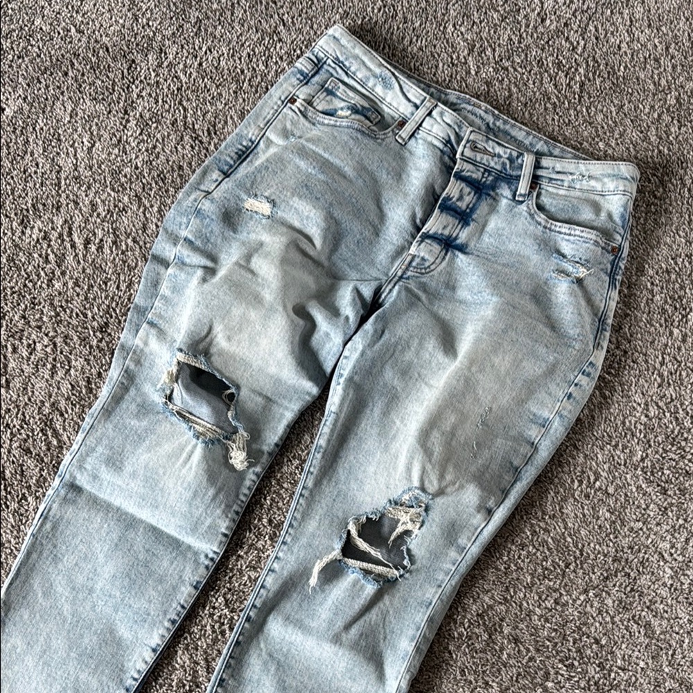 Old Navy O.G. Straight ButtonFly Distressed Jeans